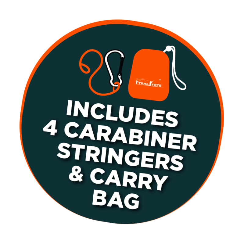 Includes 4 Carabiner Stringers & Carry Bag